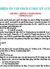 Trắc nghiệm ôn tập học kỳ 1 Giáo dục công dân 12 (Có đáp án)